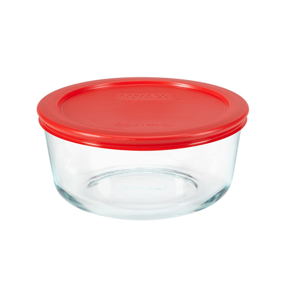 Pyrex® Storage Red 4 Cup Round