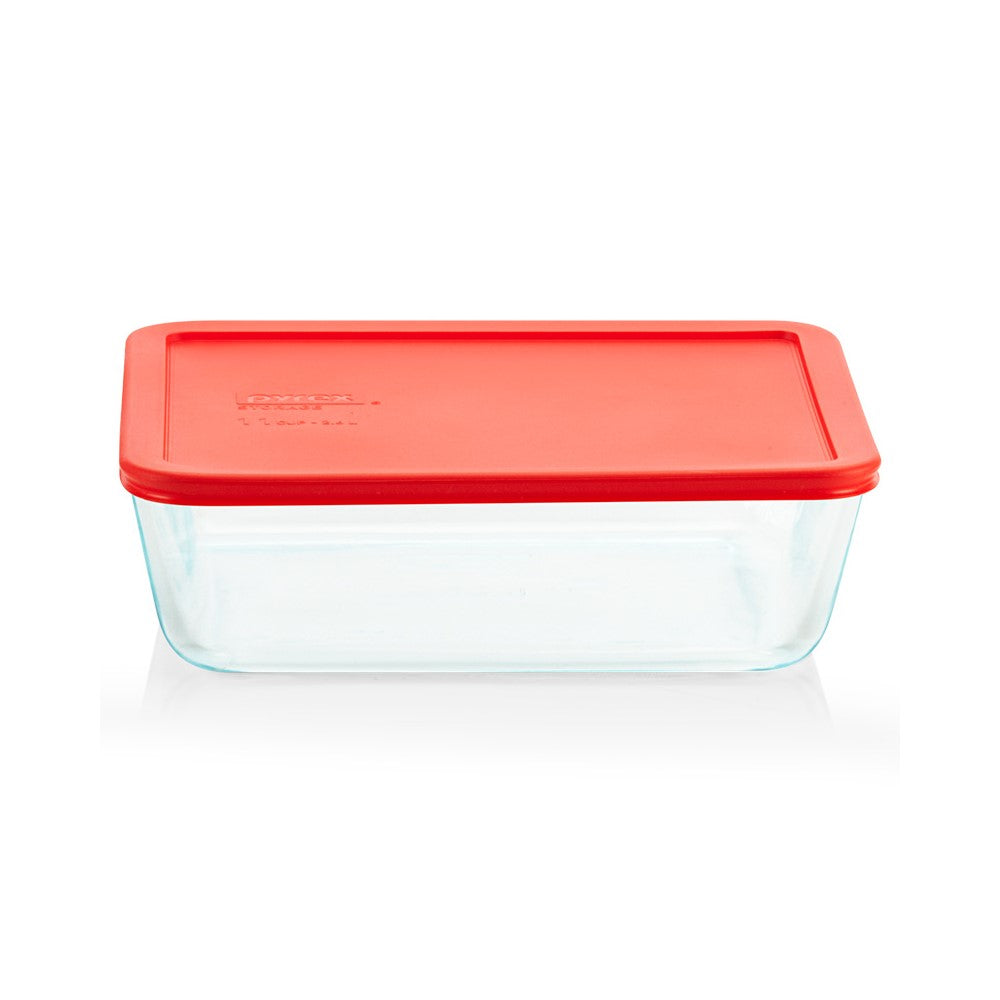 Pyrex® Storage Red 6 Cup Rectangle