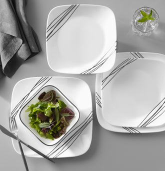Corelle® Square Simple Sketch 12 Piece Dinner Set