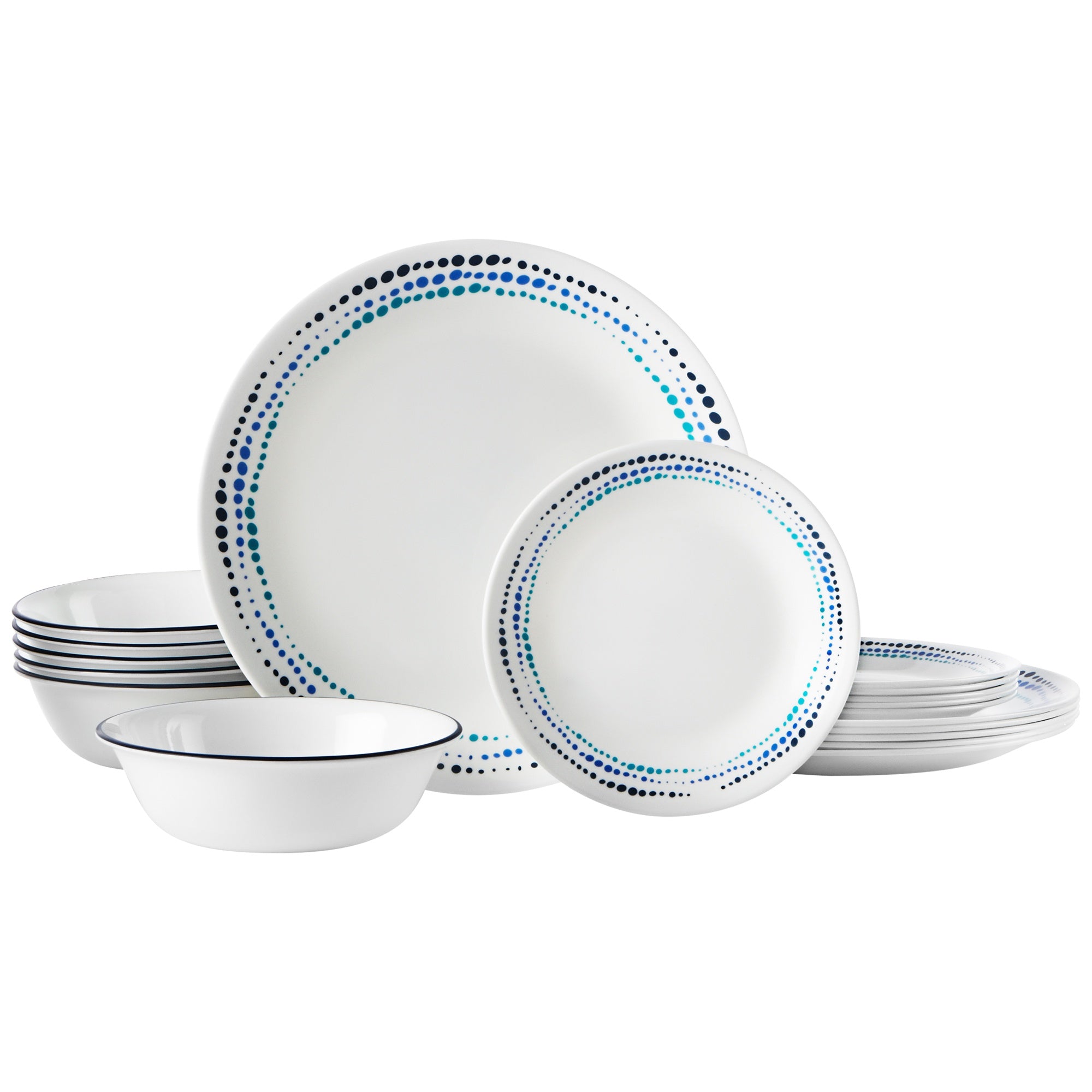 Corelle® Ocean Blues 18 Piece Dinner Set