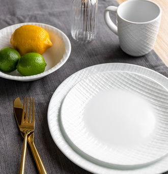 Corelle® Linen Weave 12 Piece Dinner Set