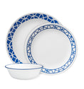 CLEARANCE Corelle® Cobalt Circles 12 Piece  Dinner Set