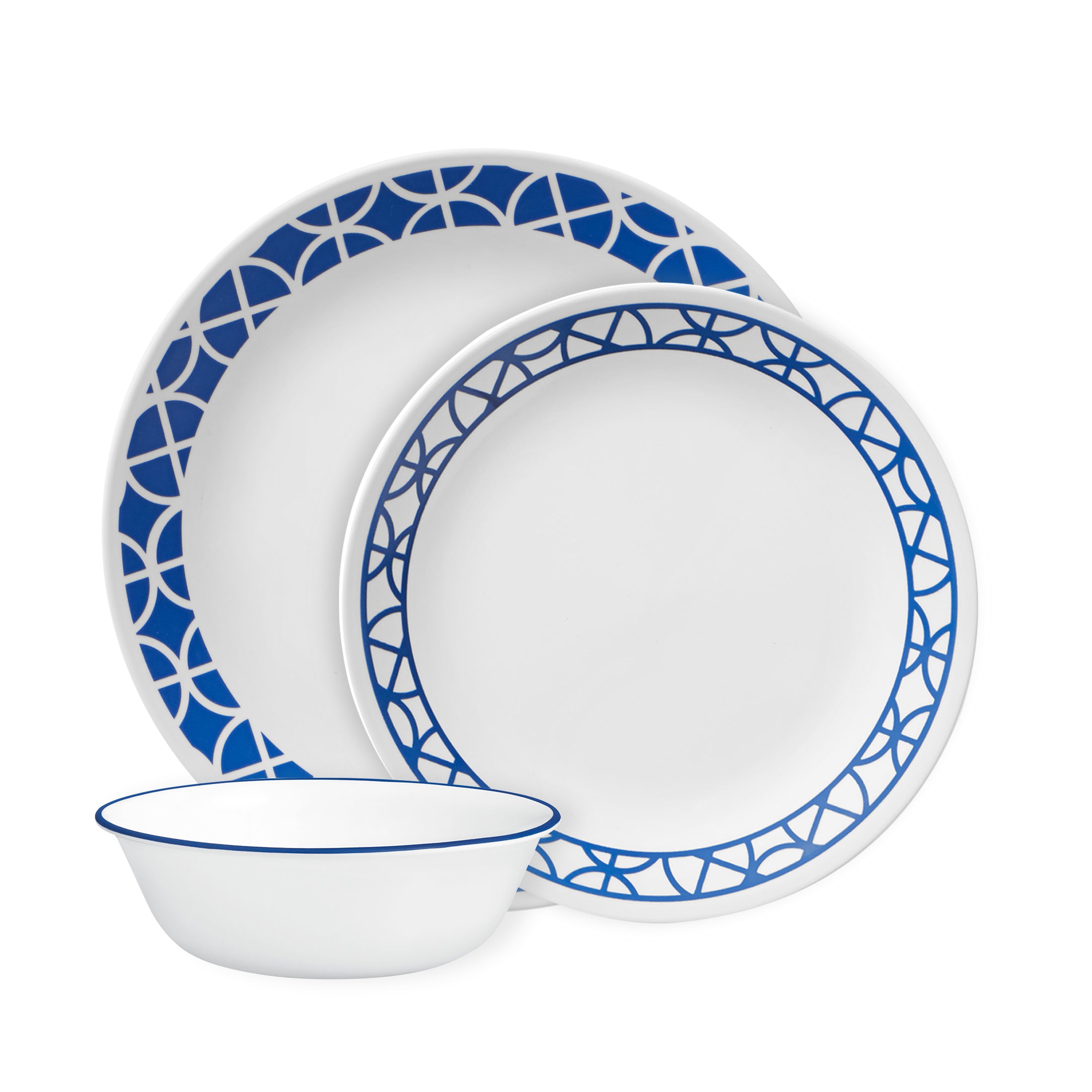 CLEARANCE Corelle® Cobalt Circles 12 Piece  Dinner Set