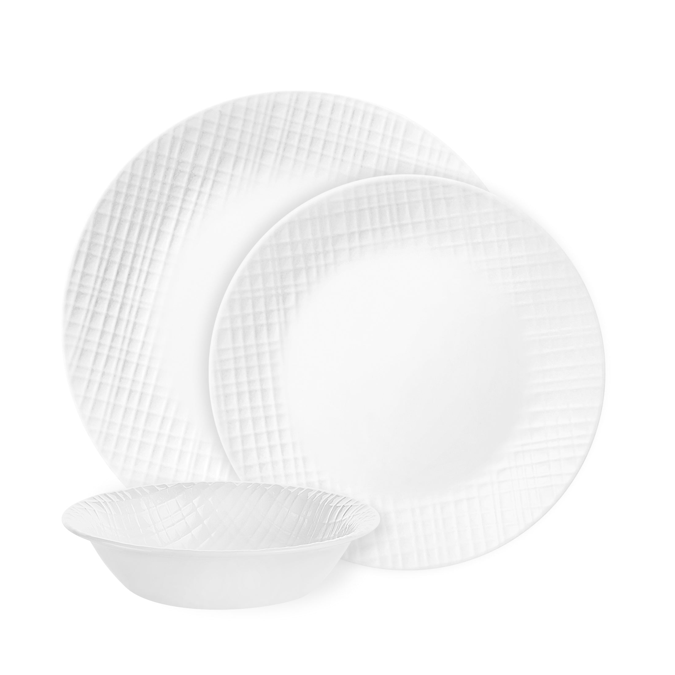 Corelle® Linen Weave 12 Piece Dinner Set