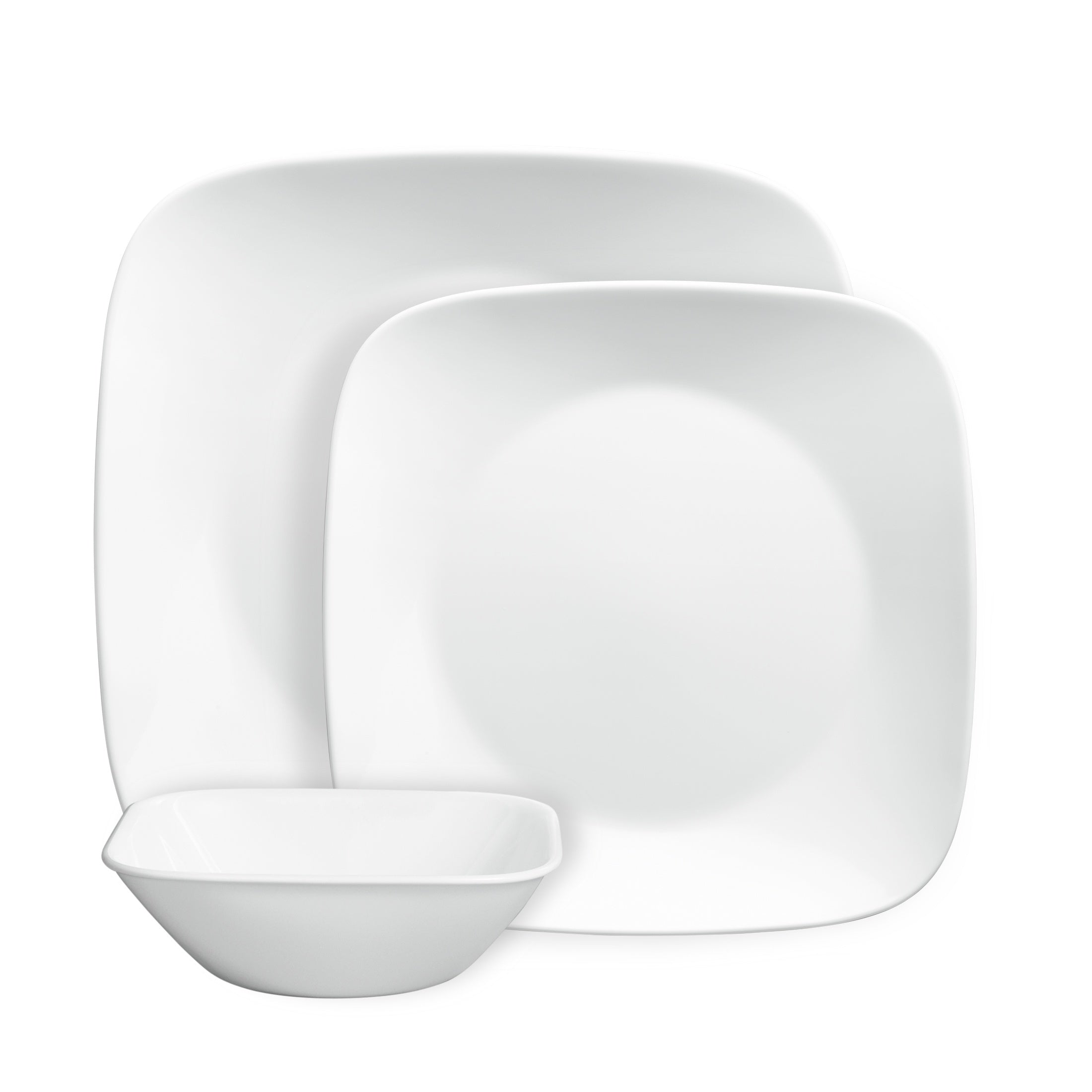 Corelle® Square Pure White 12 Piece Dinner Set