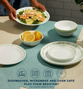 Corelle® Spring Blossom Green 12 Piece Dinner Set