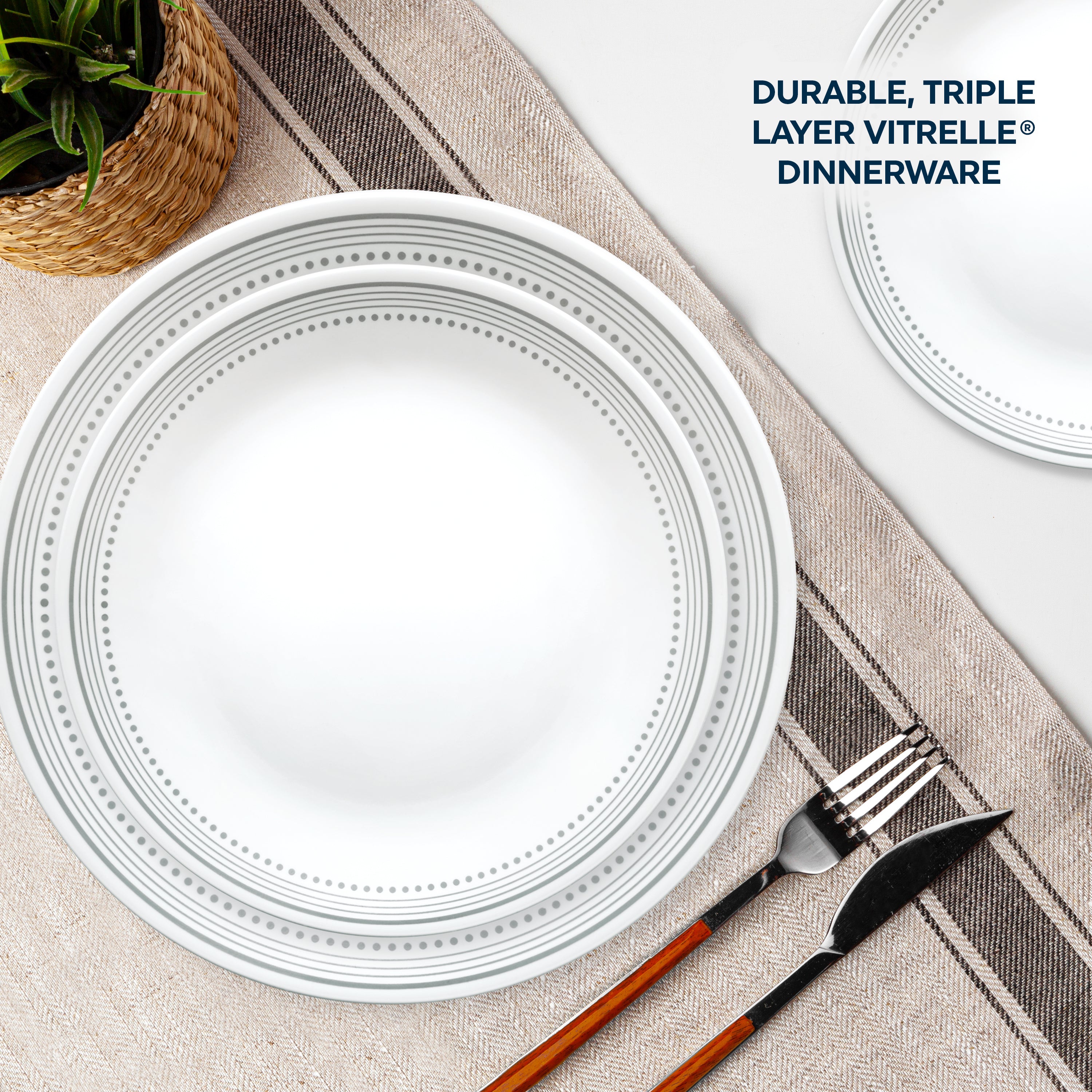 Corelle® Mystic Gray 12 Piece Dinner Set