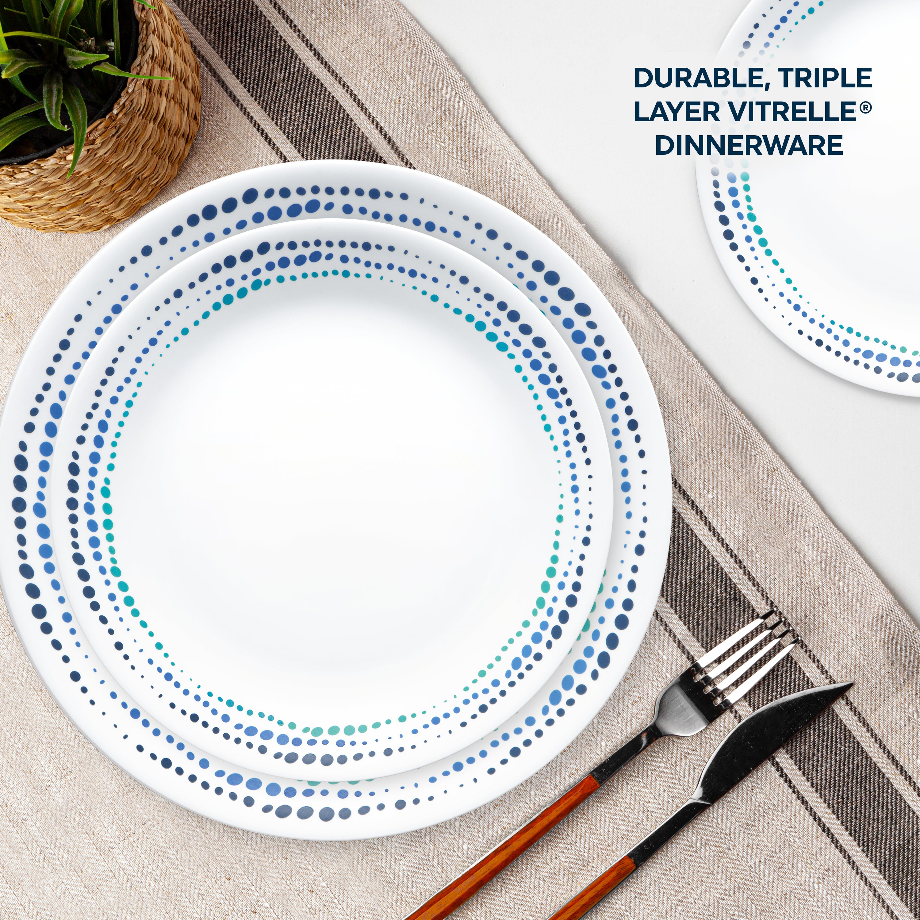 Corelle® Ocean Blues 12 Piece Dinner Set