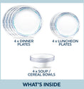 Corelle® Ocean Blues 12 Piece Dinner Set