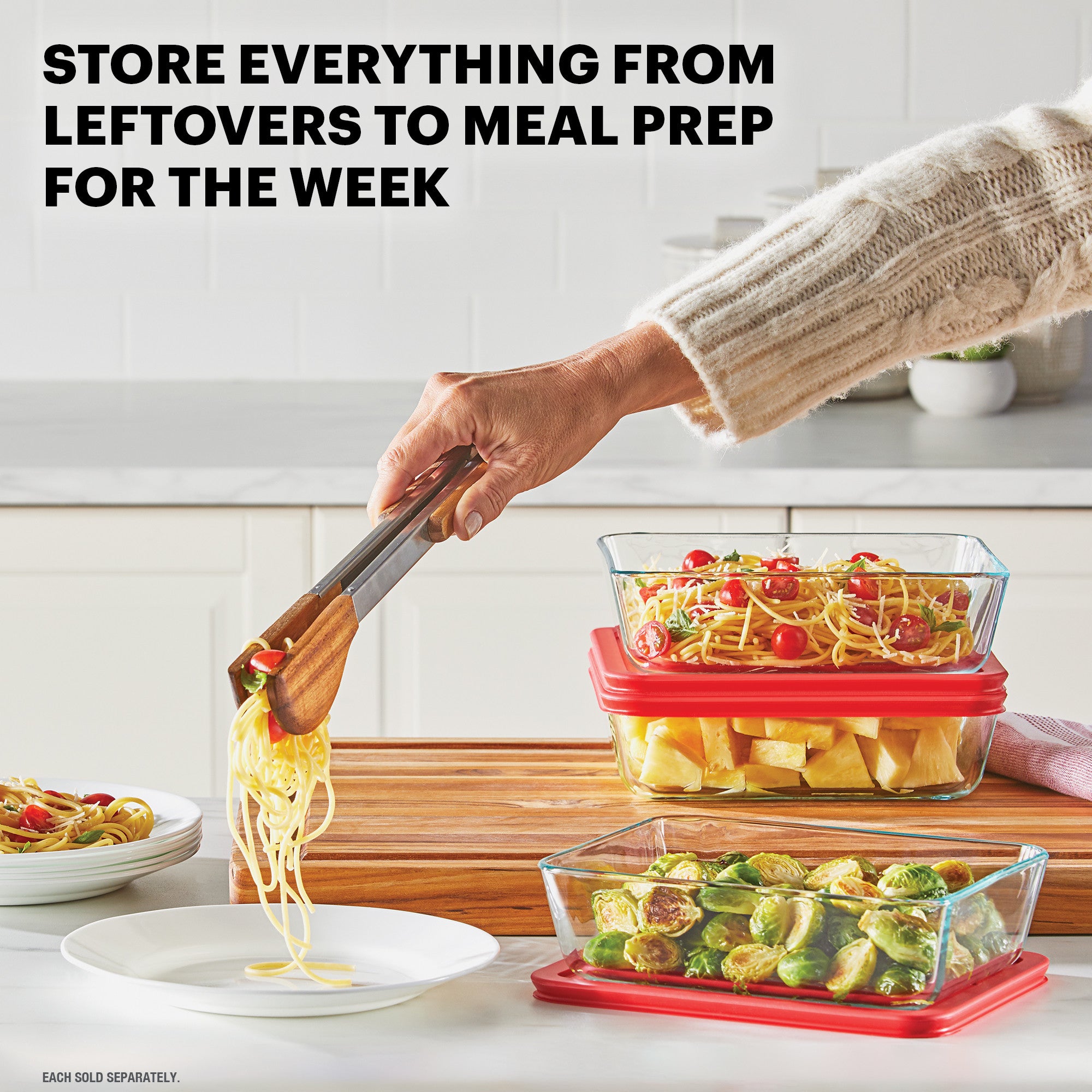 Pyrex® Storage Red 6 Cup Rectangle