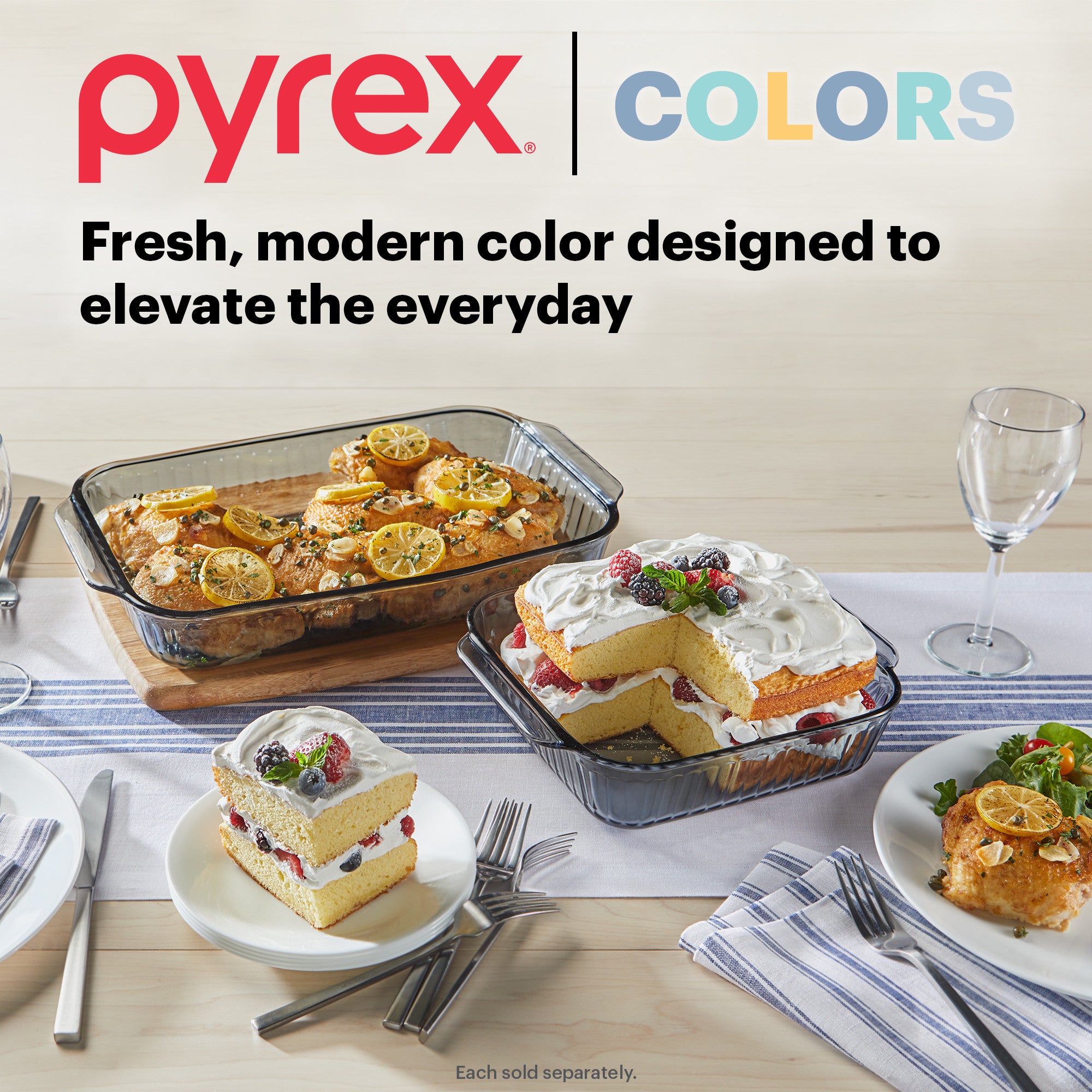 Pyrex® Colours Sculpted Smoke Bakeware Rectangle 2.85L