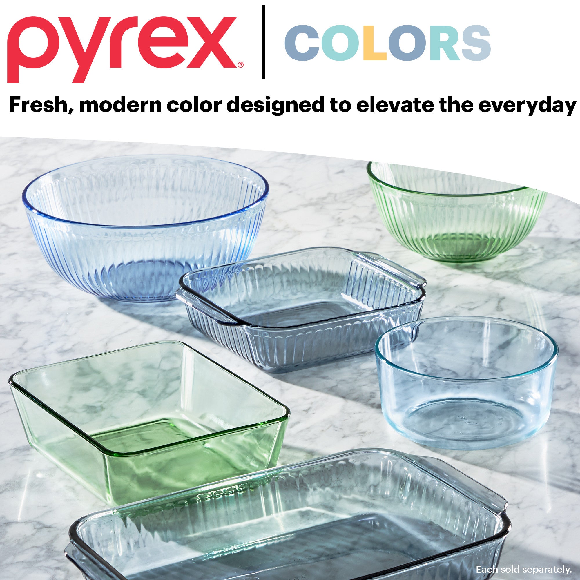 Pyrex® Color Sculptured Blue Bowl 4.5L