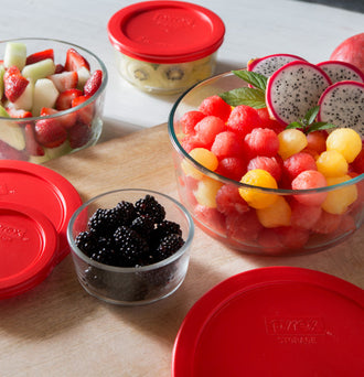 Pyrex® Storage Red 1 Cup Round