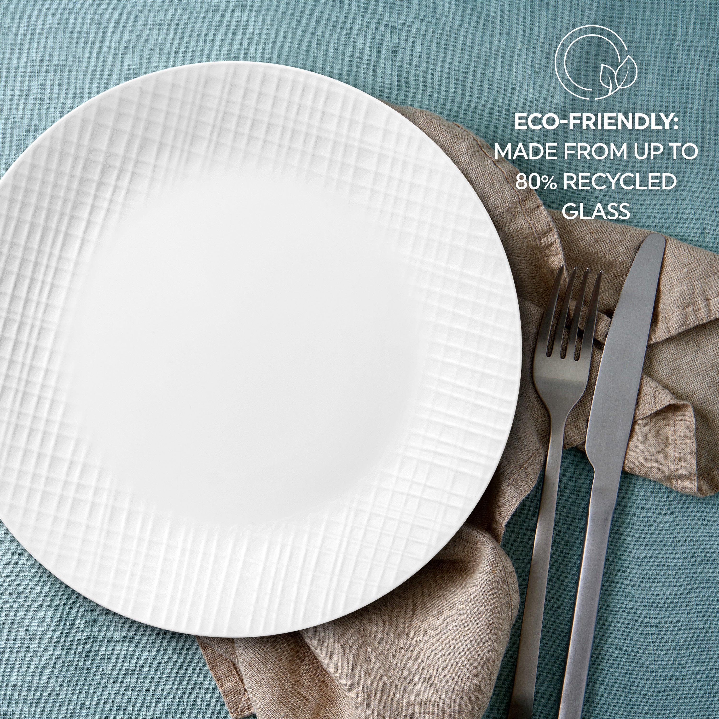 Corelle® Linen Weave 12 Piece Dinner Set