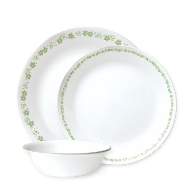 Corelle® Spring Blossom Green 12 Piece Dinner Set