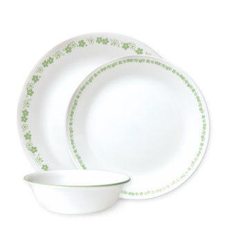 Corelle® Spring Blossom Green 12 Piece Dinner Set