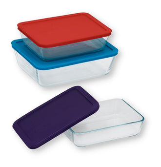 Pyrex® Simply Store Coloured Rectangle 6 Piece Set