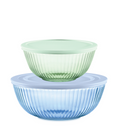 Pyrex® Color Sculptured Bowl 4 Piece Set (Green/Blue)