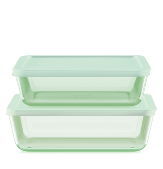 Pyrex® Colours Simply Store Green 4 Piece Set (6 Cup|11 Cup)