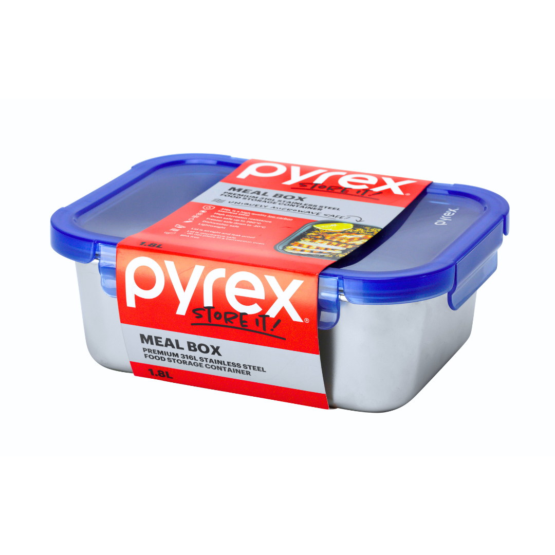 Pyrex® Stainless Steel Meal Box 1.8L