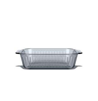 Pyrex® Colours Sculpted Smoke Bakeware Square 20cm